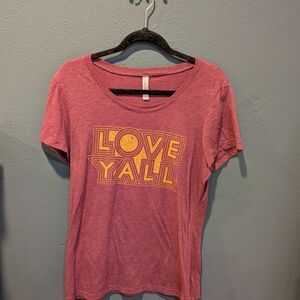 Love Y'all Pink Graphic Tee